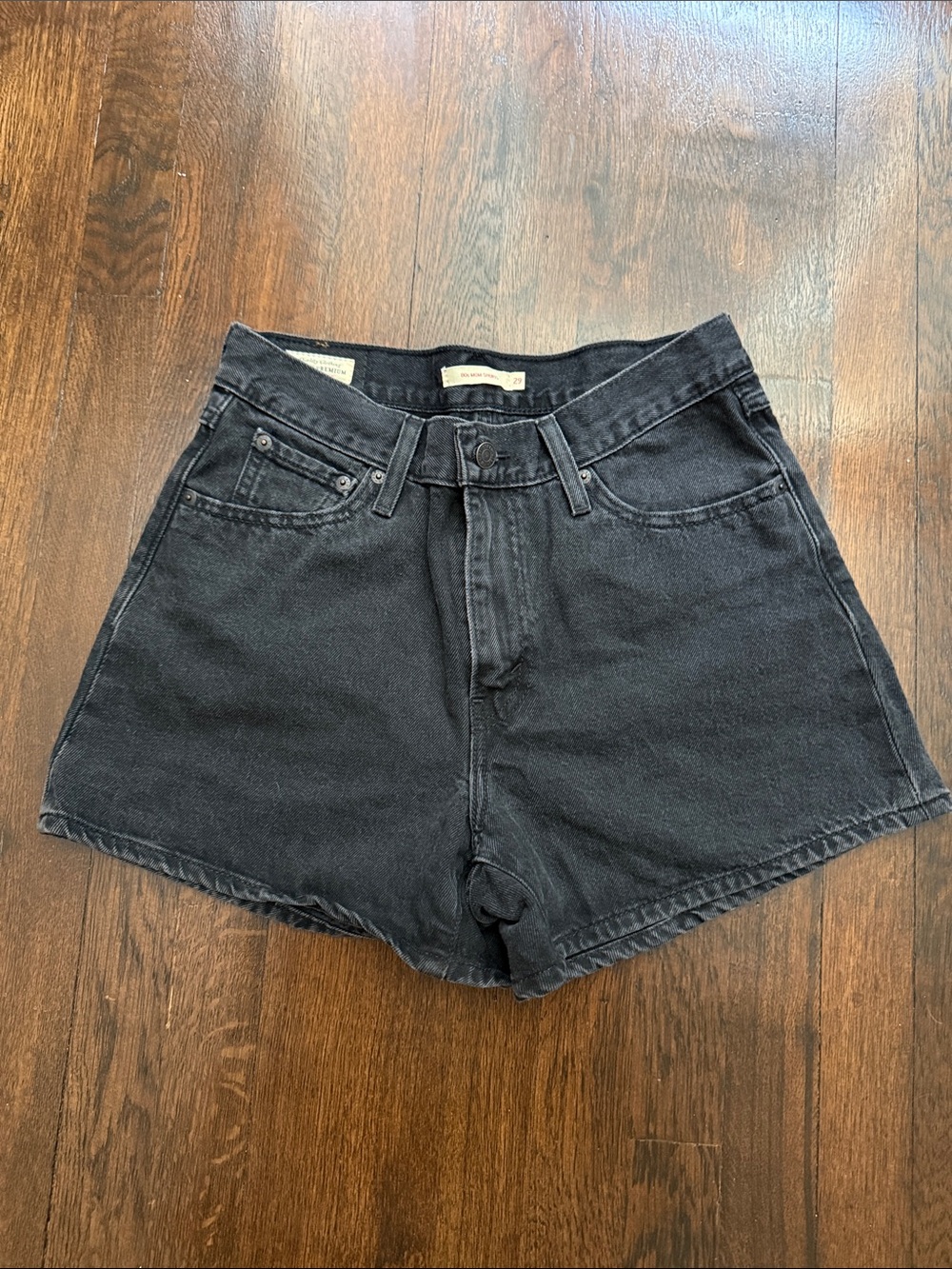 Levi's Black High-Waist Denim Cutoff Shorts